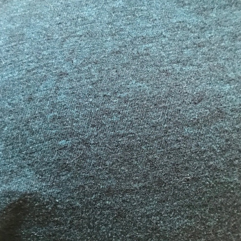 American Apparel Unisex 50/50 Short Sleeve Crewneck Small. Black Aqua Color. - Picture 5 of 11